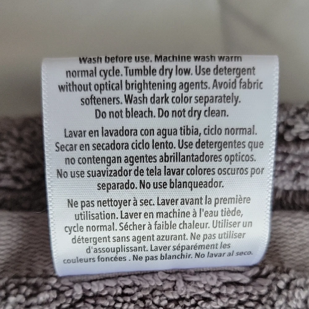 Plush Light Gray Bath Sheet